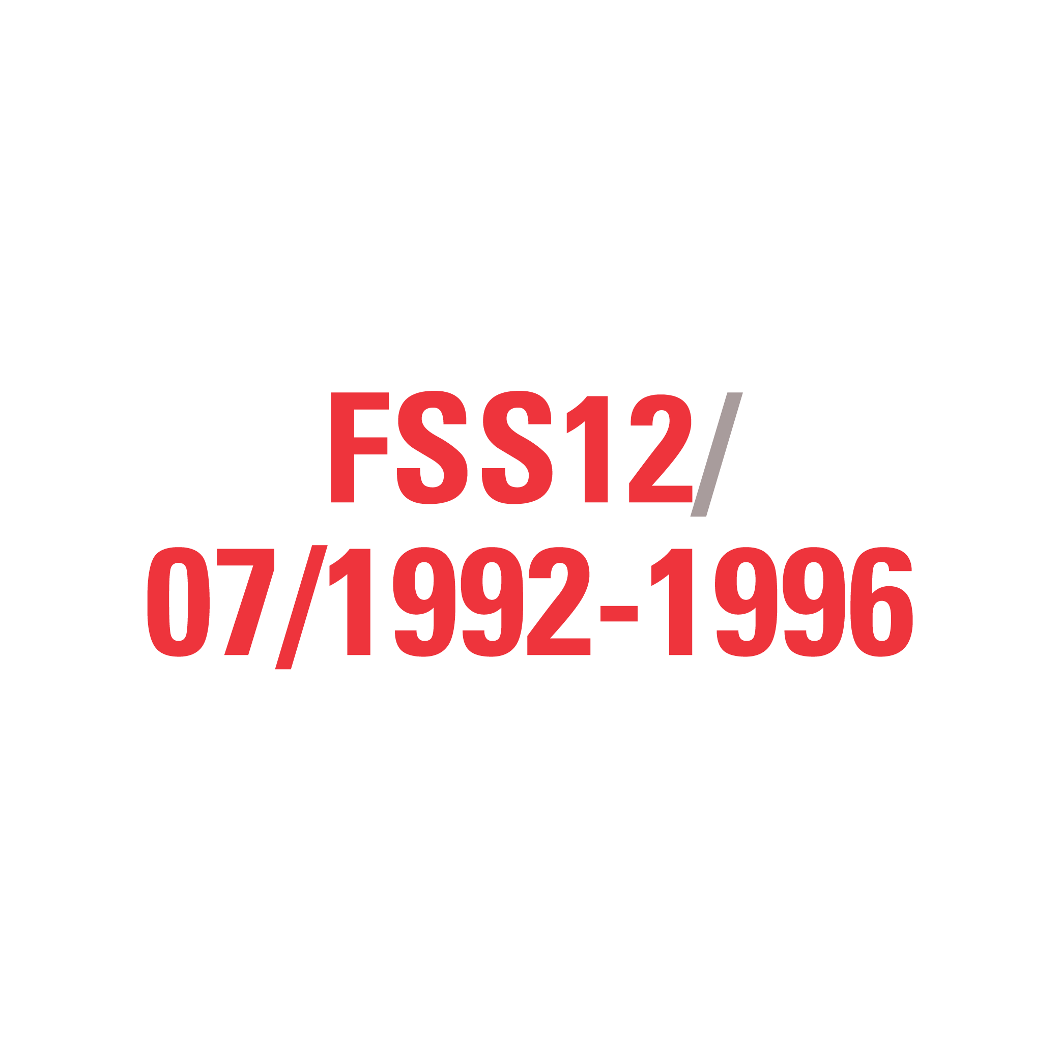 FSS12 07/1992-1996